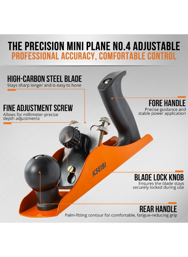 KSEIBI Adjustable Bench Plane/ Plastic Handle, To Smooth the Surface of a Wooden Workpiece, Flattening Boards, Trimming and Fitting, Shaping and Contouring, Suitable for Woodworking and Craftsmanship. - Image 2
